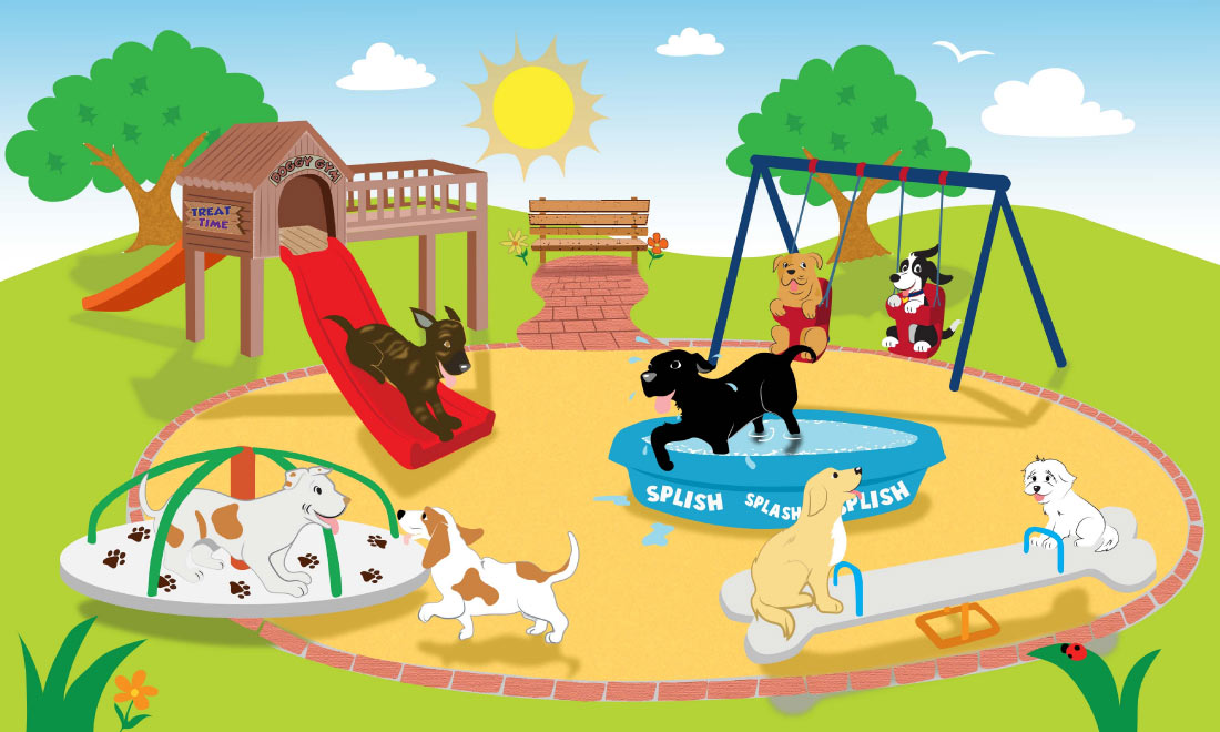 Puppy playground hot sale dog daycare